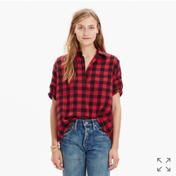 Madewell • NWT flannel shirt buffalo plaid S - Picture 2 of 7